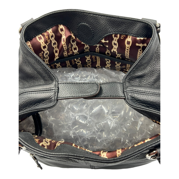 Tignanello Soft Black Leather Shoulder Handbag NWOT - Picture 6 of 8